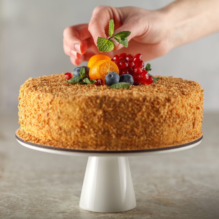 Caramel honey cake for diabetics